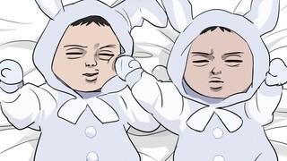 The two ugly babies are on camera again, and my cousin couldn't stand it when he came to visit, haha