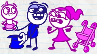 Pencilmiss's Baby Problems | Animation | Cartoons | Pencilmation