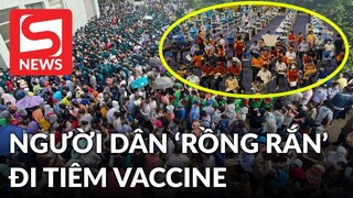 Hàng nghìn người dân 'rồng rắn' đi tiêm vaccine tại TP.HCM