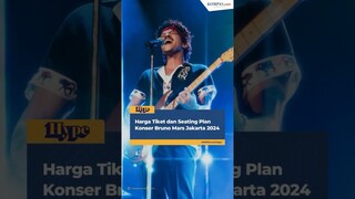 Harga Tiket dan Seating Plan Konser Bruno Mars Jakarta 2024 #shorts #brunomars