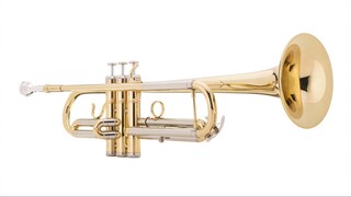 Playing trumpet