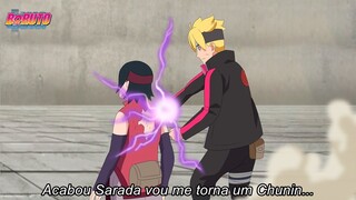 Boruto humilha Sarada no exame Chounin na frente de Sasuke - Boruto Episodio 223