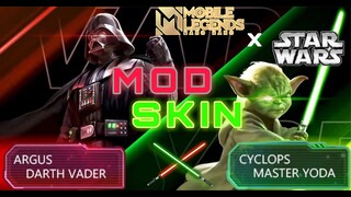 MLBB|Mod Skin Hợp Tác Mobile Legends x Star Wars[Cyclops“Master Yoda” & Argus “Darth Vader”]|JinMoba