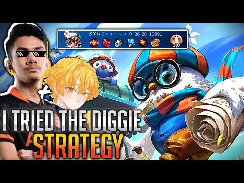 I TRIED THE DIGGIE FEEDING STRATEGY OF AURA PH ft Turkz - Zenflesia😂 - Mobile Legends