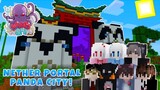 KITA MEMBUAT GERBANG PORTAL BESAR & PATUNG PANDA IMUT DI PANDA CITY! - Sans SMP S5