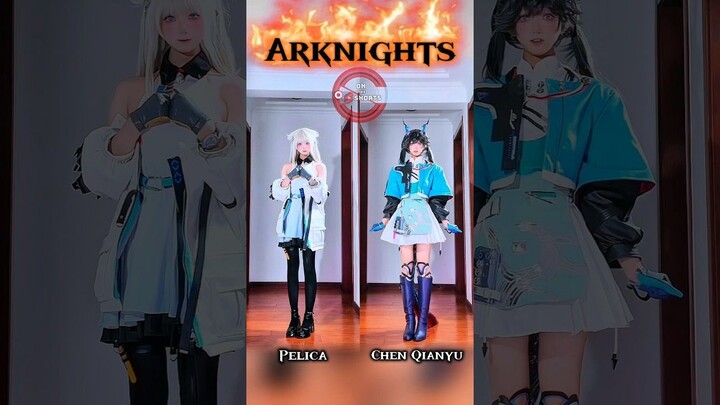 Perlica vs Chen Qianyu Cute Dance  Arknights Cosplay #shorts