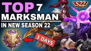 Top 7 Marksman in New Season 21 MLBB | Monster From Early To Late Game - Mobile Legends