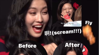 ฮิราอิ โมโมะ: ก็ค่อนข้าง意外เลยนะ…(เขิน) จองยอน: ฮ่าฮ่าฮ่า