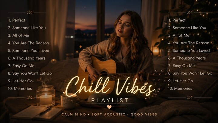 Chill Vibes 2026 Calm & Soft Acoustic Playlist to Relax Your Mind