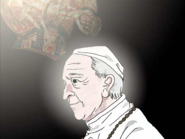 In the very end… the aged Pope, for the sake of innocent children, launches a final, desperate charg