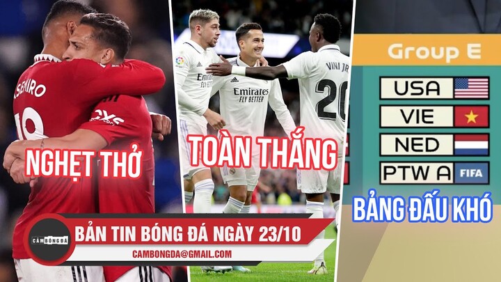 Bản tin sáng 23/10 | Chelsea MU hòa nghẹt thở; Real và Bayern toàn thắng; Nữ VN gặp Mỹ ở World Cup