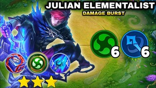 JULIAN ELEMENTALIST. CRAZY BURST DAMAGE. MUST WATCH!! 6 ELEMENTALIST 6 MAGE