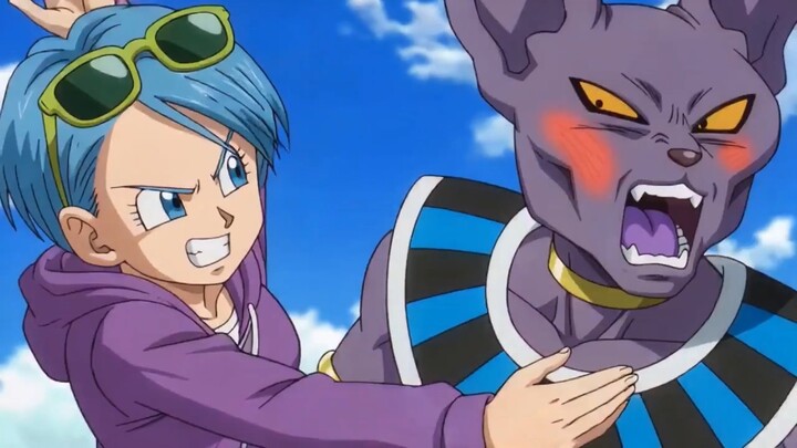 Đang ngủ mơ bỗng bật dậy, thấy Bulma vs Thần Phá Hủy Beerus (phong cách vui nhộn từ seedanceAI)