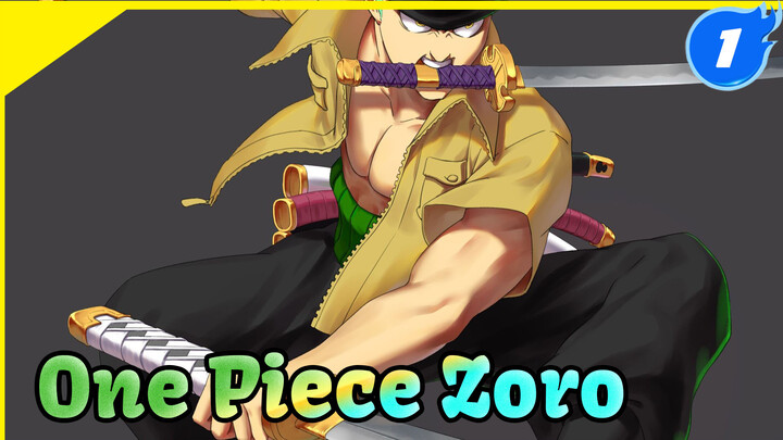 One Piece Zoro (Painting of Biting the Blade) | Tablet Painting_1
