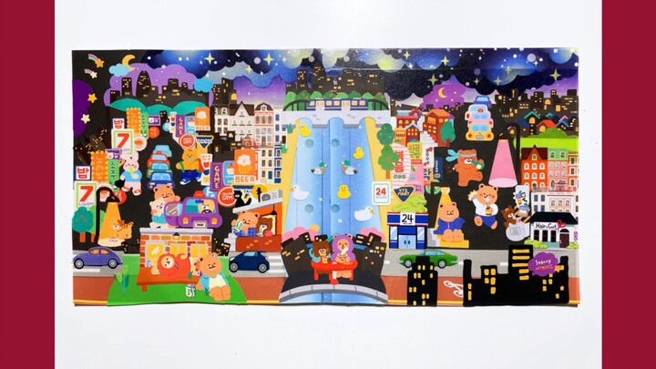 Buku Harian Lanskap Minimalis Ekstrem | Malam Kota yang Meriah dan Gemerlap! khakiz