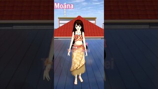 Moana VS Elsa SAKURA School Simulator #sakuraschoolsimulator #shorts #tiktok