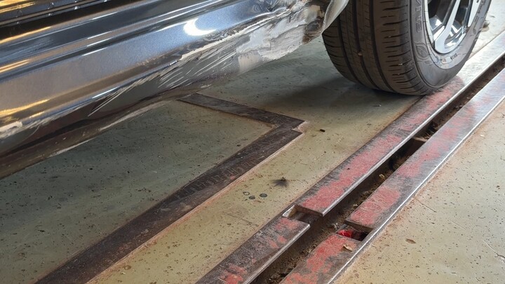 Toyota Yaris Side Skirt Dent Repair #การท้าดวลอัปโหลดวิดีโอ7