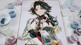 Wire Inlay Painting | Xiao From Genshin Impact 