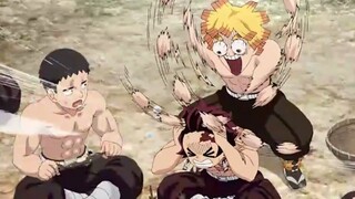 Demon Slayer: Zenitsu is indeed the funny guy! He knows that Tanjiro is the leader, and he beats him