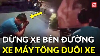 Tài xế container suy sụp khi dừng xe bên đường thì thanh niên xe máy tông đuôi xe tử vong tại chỗ