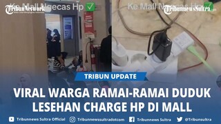 Efek Pemadaman Listrik, Warga di Lampung Ramai-ramai Lesehan Charge HP di Mall