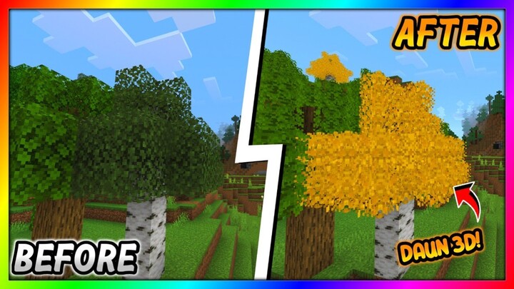 Keren!! 3D Leaves di MCPE Terbaru!! - TexturePack MCPE