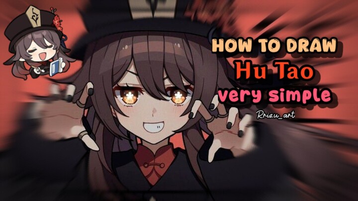 Tutorial Menggambar Hu Tao Simple - [ Genshin Impact ] RrizuArt