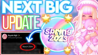 THE NEXT BIG UPDATE IN ROYALE HIGH! NEW APRIL UPDATE CONFIRMED TO BE COMING! ROBLOX Royale High Tea