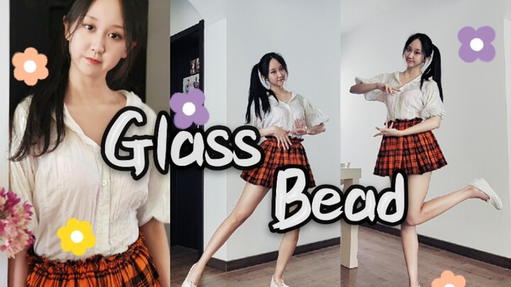 【大伊美】Gfriend Glass Beads 〈Versi Vertikal〉 Rok Lipit Kampus Remaja Hit Kritis~