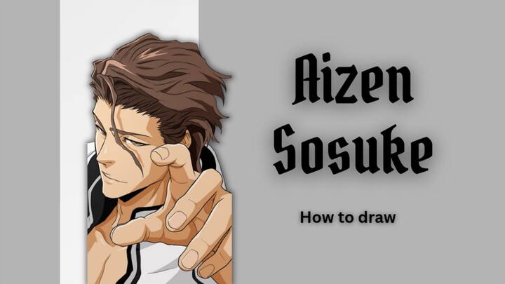 Drawing Aizen Sosuke.