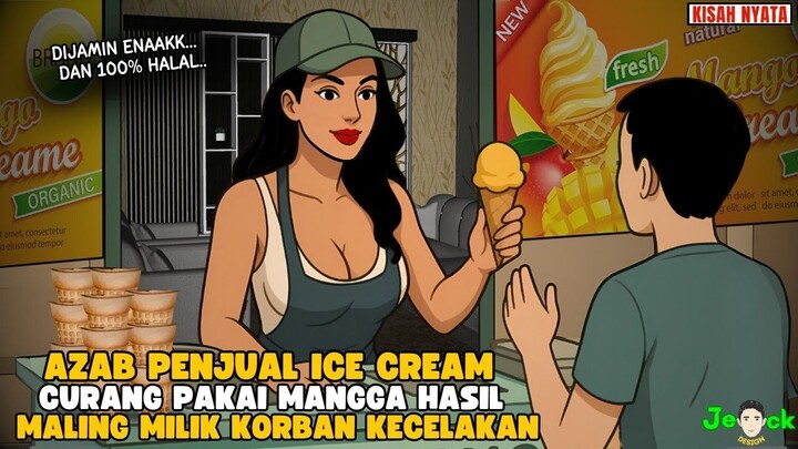 AZAB PENJUAL ICE CREAM MANGGA CULAS PAKAI MANGGA HASIL MALING DARI KORBAN KE