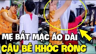 Nhà làm tiệm may Mẹ bắt CON TRAI ĐI HỌC PHẢI MẶC ÁO DÀI | TIN GIẢI TRÍ