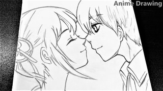 How To Draw Boy and Girl in Love step-by-step | Anime Drawing Tutorial