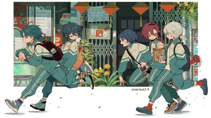 【原神漫画】风系小男孩们上学迟到的话
