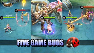 FIVE CURRENT MOBILE LEGENDS BUGS 🐞