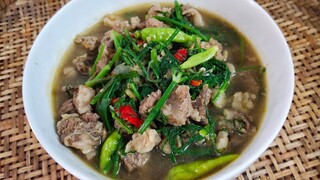 อ่อมเนื้อใส่ผักชีลาว เนื้อติดมันหน่อยๆอ่อมใส่ผักชีหอมๆ สไตล์ | ครัวบ้านๆ Channel