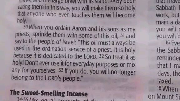 Daily Verse.            Exodus 30:22-33