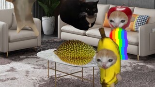 Kucing Pisang membelikan durian untuk teman-temannya, tapi malah menangis lagi