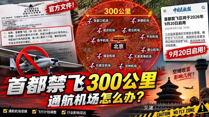China’s First Permanent TFR: 283,000 km² of Restricted Airspace
