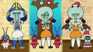 Squidward Tentacles funny dress up|Ankha dance🤣