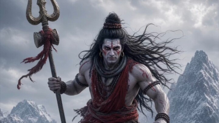 🔱 Mahadev & Maa Kali | Divine Power in the Himalayas 🖤🔥