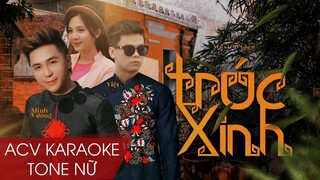 KARAOKE | TRÚC XINH - MINH VƯƠNG M4U ft. NHƯ VIỆT | TONE NỮ