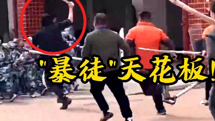 During a school anti-terrorism drill, a REAL “thug” sneaks in!