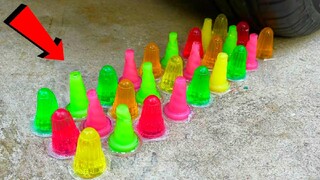 Eksperimen: Colorfull Jelly VS Roda Mobil [ASMR]