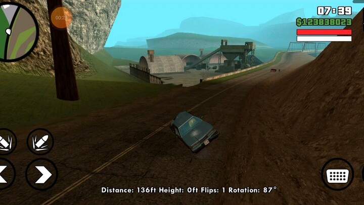 Sentinel Jumping Mountain Crash Test  (GTA SA)