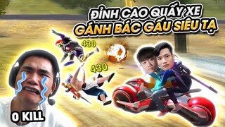 (FREEFIRE) Bác Gấu Siêu Tạ 0 Kill, Kĩ Năng Dùng Xe Quấy Team Địch