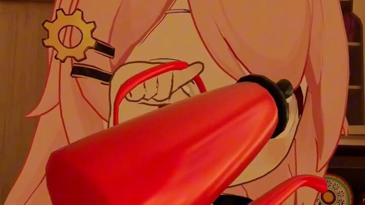 Xiaofei eats sheep's head