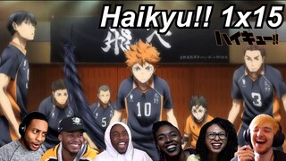 Haikyu!! 1x15 Reactions | Great Anime Reactors!!! | 【ハイキュー!!】【海外の反応】