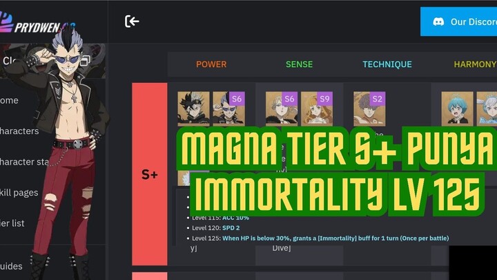 MAGNA TIER S+ PUNYA IMMORTALITY DI LV 125 PERSIAPKAN 🍀 BLACK CLOVER MOBILE
