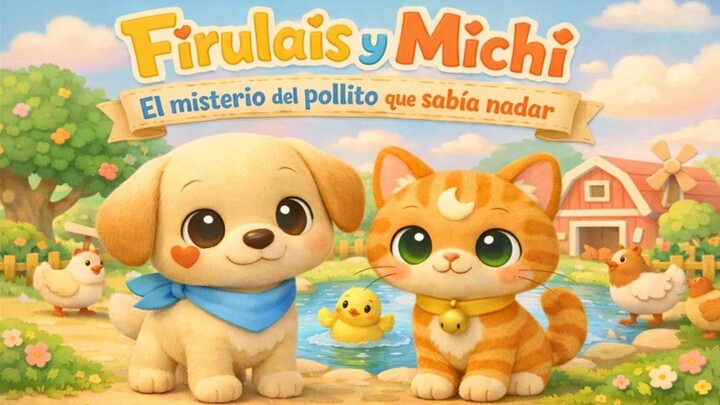 Firulais y Michi: El Pollito que Sabía Nadar (Cuento infantil de Misterio y Detectives)